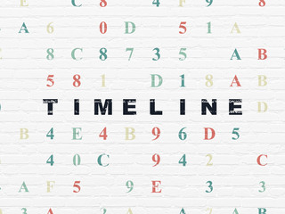 Timeline concept: Timeline on wall background