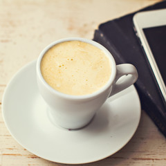 A cup of coffee 