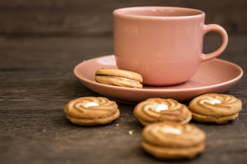 Cup of Tea and Biscuits with Magazine
