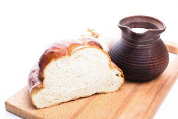 Fresh loaf of challah 