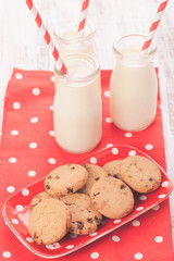Milk in bottles