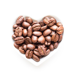 green coffee heart