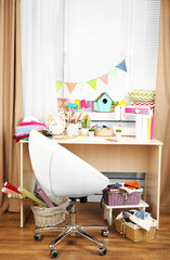 Beautiful comfortable seamstress workplace
