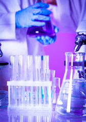  scientists in the chemical laboratory