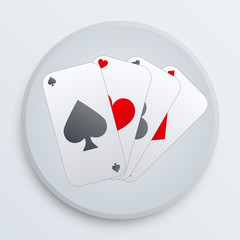 Casino simple icon card suits