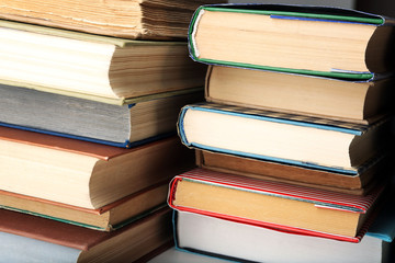 Stack of books background