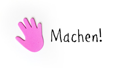 Obraz premium pink hand - having a message - do it