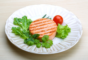 Salmon burger cutlet