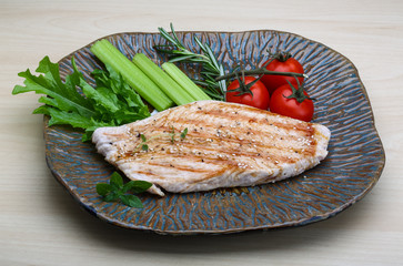 Grilled turkey steak