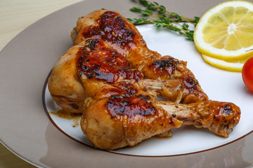 Roasted chicken legs