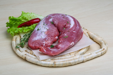 Raw pork tenderloin