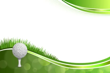 Foto auf Acrylglas Background abstract green golf sport white ball illustration  © aluna1
