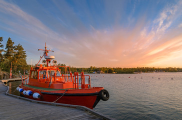 Fototapeta premium Boat on the Baltic Sea