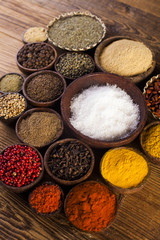 Seamless texture with spices and herbs