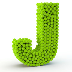 Letter J tennis balls