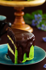 mint-chocolate cake with mint liqueur.