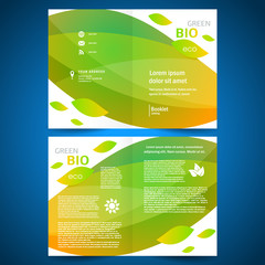 booklet catalog brochure folder bio eco green leaf nature