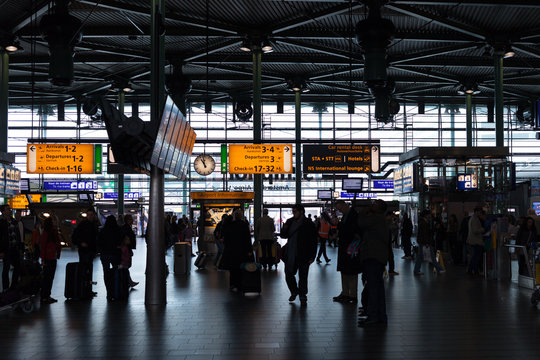 Terminal at Amsterdam airport Schiphol