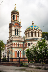 Fototapeta na wymiar Lodz Cathedral. Alexander Nevsky Orthodox Church