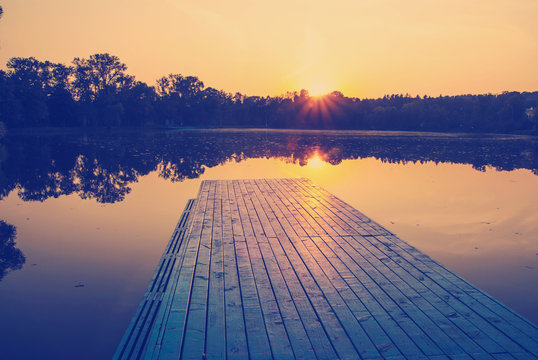 Sunset on the lake