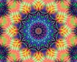 Floral multicolor mandala