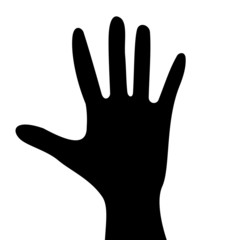 Silhouette of the human hand