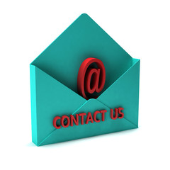 3D Contact us open envelope l.