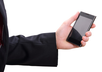 hand and mobilephone