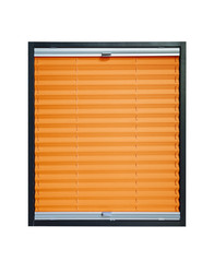 Pleated blind - orange color