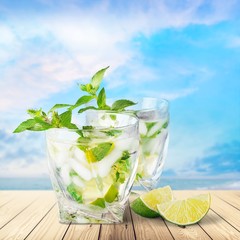 Mojito, drink, cold.