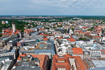Blick vom Uniriesen Leipzig