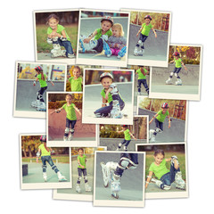collage girl on roller skates