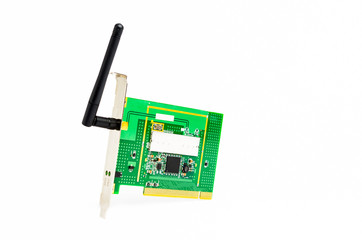 Computer wireless PCI card with antenna