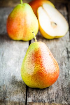fresh ripe organic pears