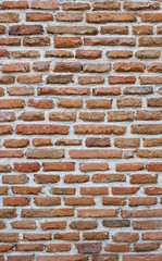 Fototapeta premium Brick wall background. Customizable brick wall texture background, front view.