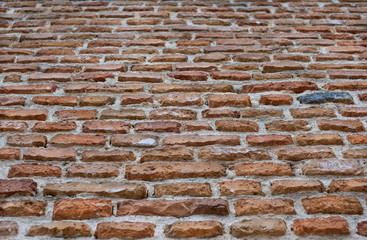 Brick wall background.