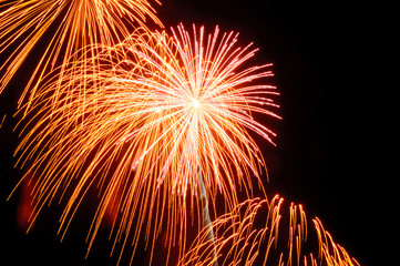 Festive salute against the night sky