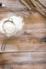 Sieve with flour