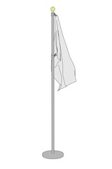 cartoon image of blank flag