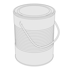 2d cartoon image of painting can