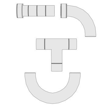 2d illustration of industrial pipes