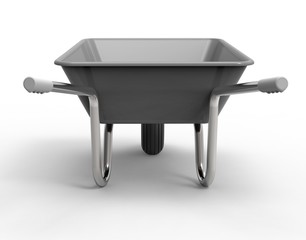 wheel barrow isolated on a white back ground