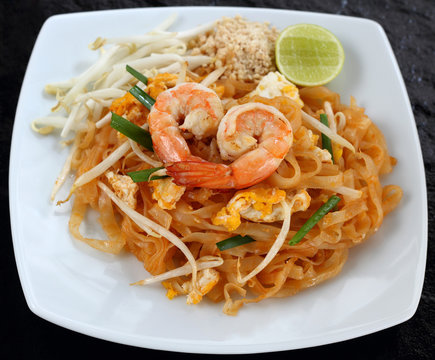Pad thai shrimp.