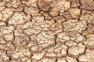 Cracked soil ground background