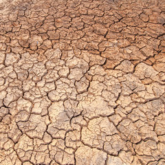 Cracked soil ground background