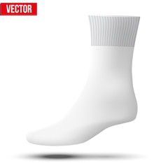 Realistic layout of white socks. A simple example. vector