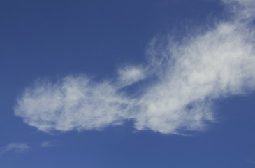 White cloud in the blue sky