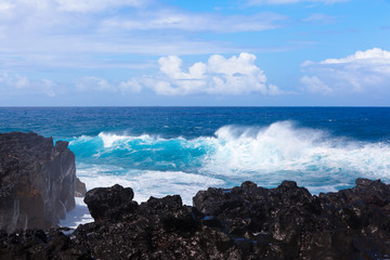 Fototapeta na wymiar côte rocheuse sud, île de la Réunion 