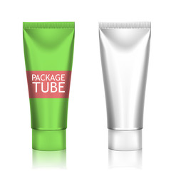 Blank Cosmetics Packages, Tube Template