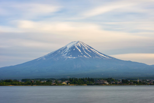 Mount Fuji with with the weather clouds